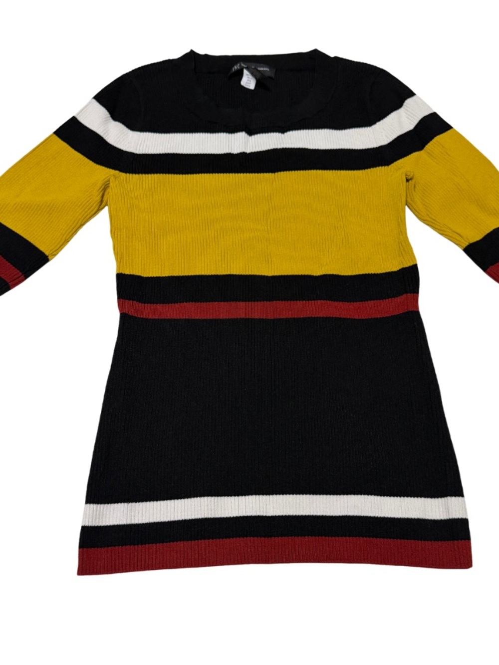 INC International Concepts Striped Ribbed Knit Top Size petite S